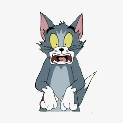 卡通受惊吓的猫png