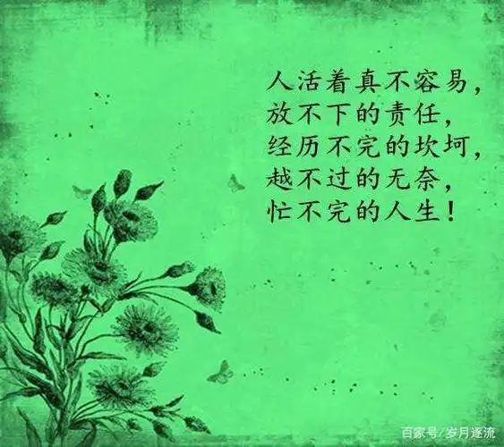 即使匆忙的人生路上有太多的坎坷,也要放慢脚步