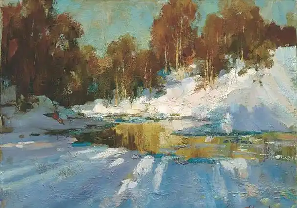 当代风景油画临摹作品水平绝对大师级别赠超高清原件50幅