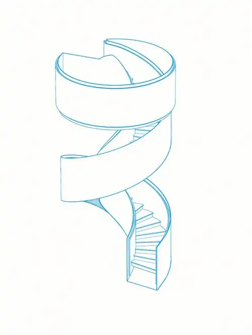 从设计到落地萨伏伊经典款旋转钢梯