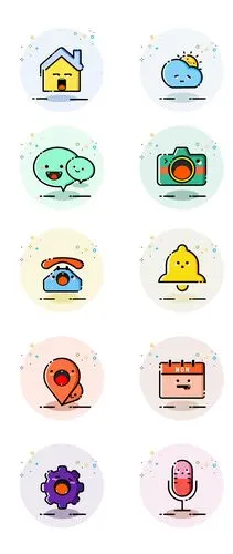 一组萌萌哒的原创meb图标设计杭州 |