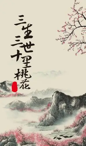 三生三世十里桃花海报psd背景图