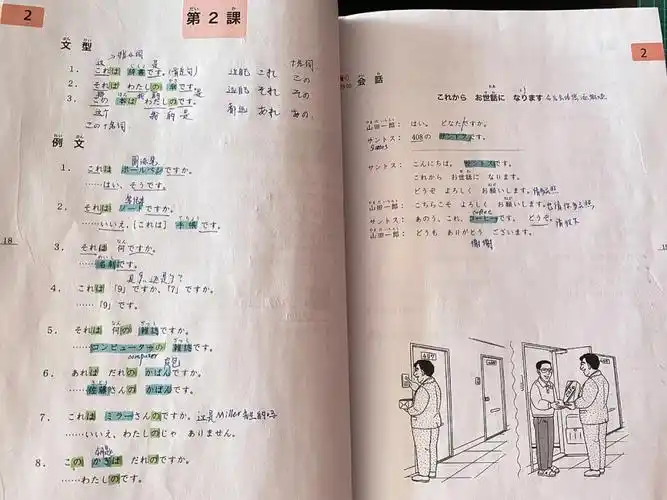 みんなの日本语第二课完结