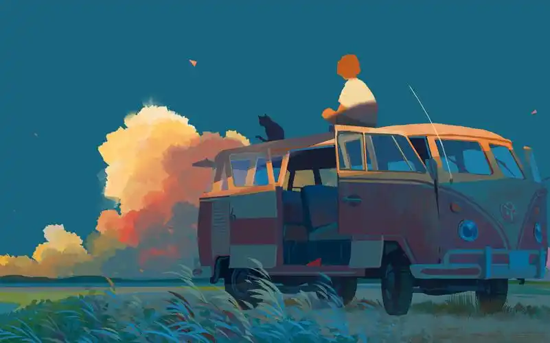 温暖治愈系手绘高清桌面壁纸