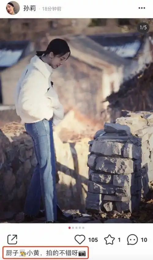 孙莉晒美照大赞黄磊拍得好,老公视角下优雅知性,老夫老妻依然甜_化妆