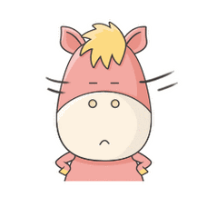 卡通小马摇头掐腰gif动图_动态图_表情包下载_soogif