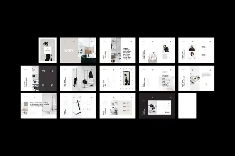 适合摄影师的精致极简画册模板 proposal minimalisme