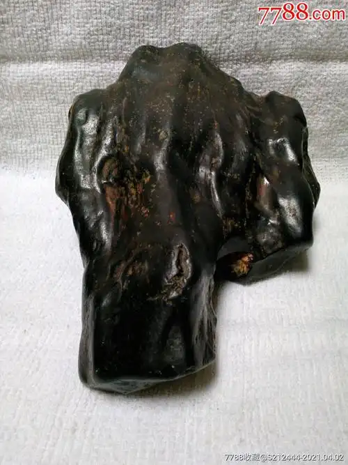 天然来宾黑珍珠石江底黑石奇石原生态观赏石原石摆件_其他奇石/岩石