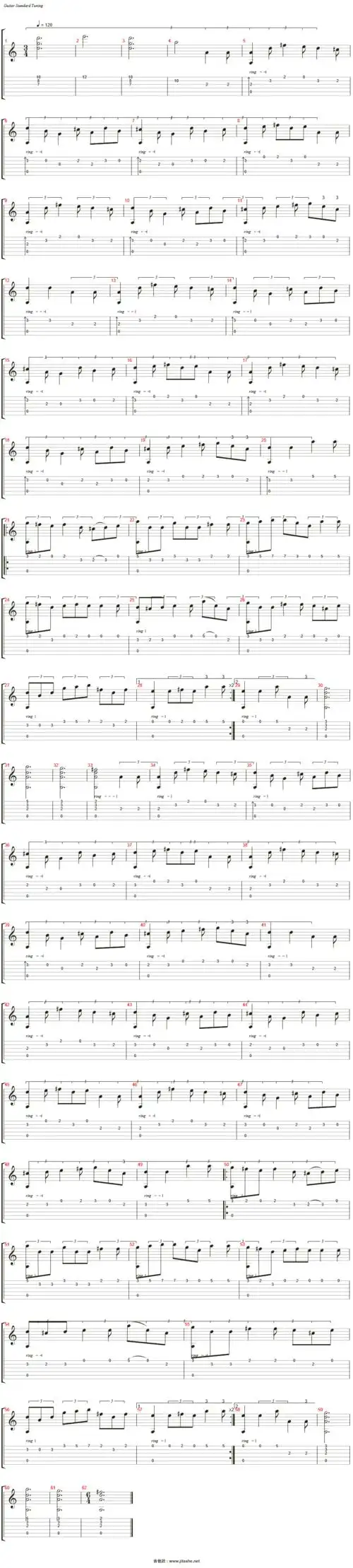 zelda(塞尔达传说) - the wind waker(风之律动)- title theme吉他谱