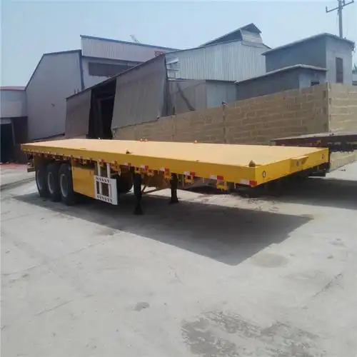 平板式集装箱半挂车价格48英.