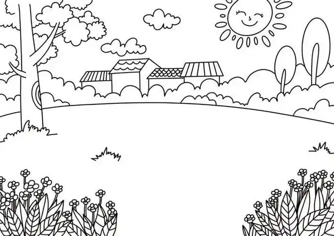 公园图片简笔画公园图片简笔画场景