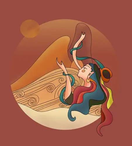 敦煌元素插画