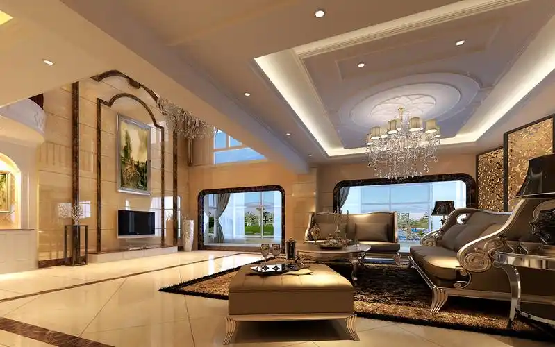 复式实创装饰欧式户型图装修效果图片