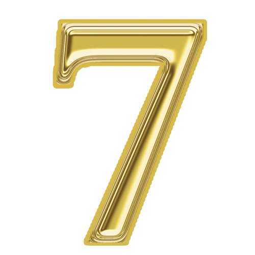 金色金属质感数字7图片