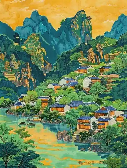 绘画图库(167)︱美丽的青山绿水(2)