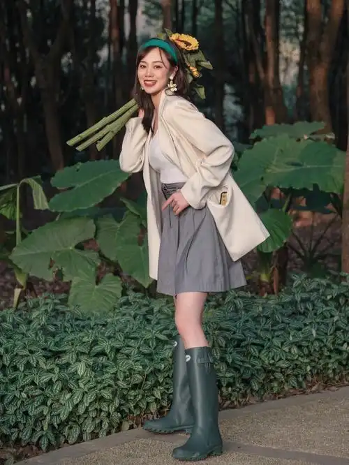 潮人必备的雨靴穿搭