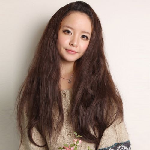 假发长卷半头套 自然玉米烫女士长发蓬松发型长卷发 女 半头假发