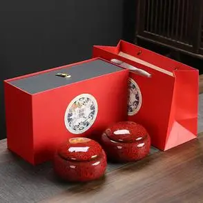 茶叶礼盒装空盒包装盒空礼盒陶瓷罐礼品盒高档送礼金骏眉红茶半斤