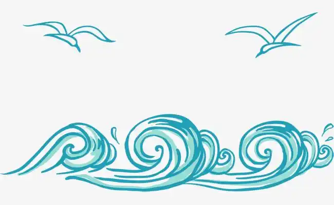 手绘毛发波浪纹理底纹免扣装饰背景元素