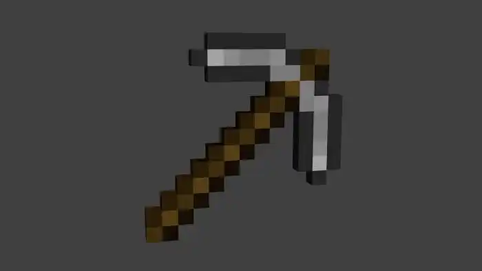 我的世界五种材质镐blender模型