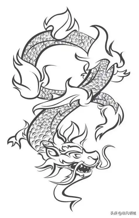 大班简笔画生肖龙