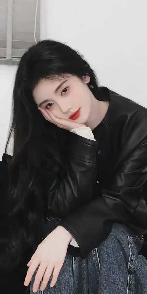 鞠婧祎94好漂亮的黑色皮衣小老公#鞠婧祎微醺车厘子妆