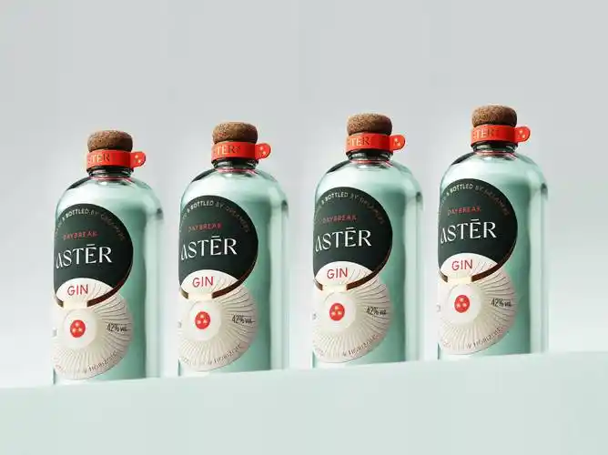 淡雅的时尚白酒包装设计把酒标玩出了新高度._标签_低度酒_作品