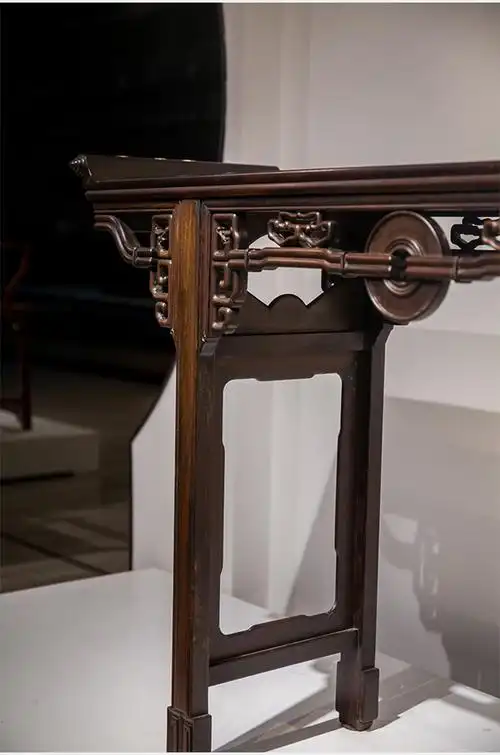 清 红木拱璧纹书卷式翘头案 - 明清家具研习社