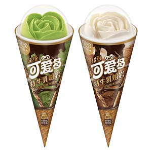 和路雪可爱多冰淇淋雪糕特牛乳熔岩抹茶可可冰激凌冷饮甜筒71g