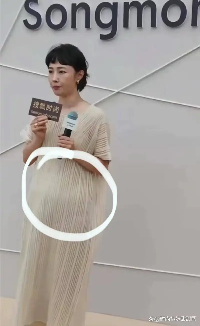 白百何又怀孕了?穿米色长裙大肚子引争议,网友:怎么老成这样了
