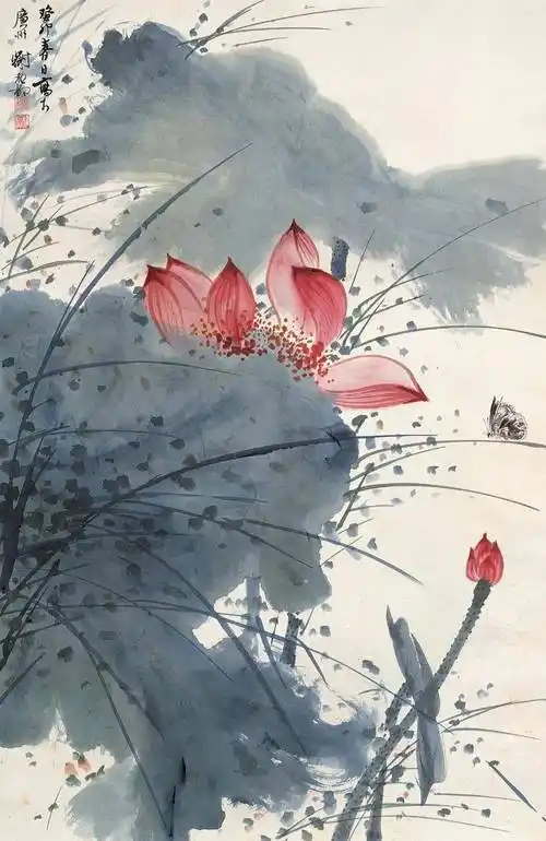 谢稚柳的荷花,美翻了!