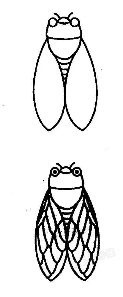蝉简笔画蝉简笔画图片大全