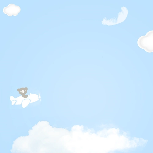 蓝色简约儿童用品psd分层主图背景素材 - 当图网