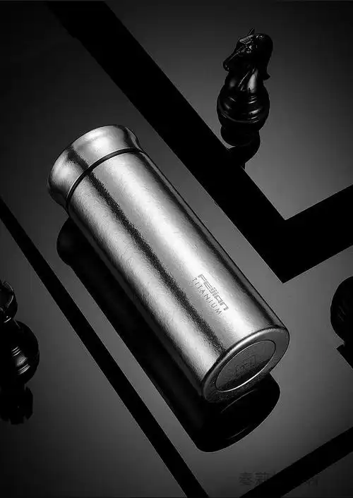 飞剑钛杯飞剑钛保温杯男士大容量双层真空泡茶水杯定制银色