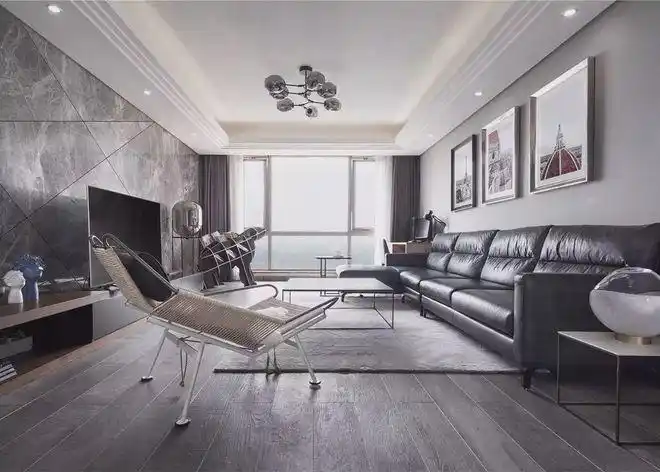 灰色系地板低调不失高雅简约更衬精致