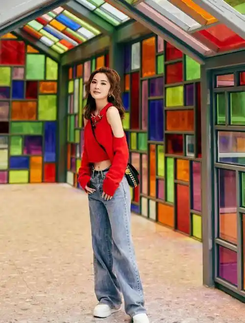 蔡卓妍半扎马尾甜美灵动,她的颜值会升值,年龄越大越