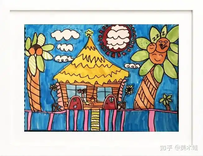 【美术蛙秘籍】点击获取创意灵感,儿童画的构图,涂色与画面组合方法 -