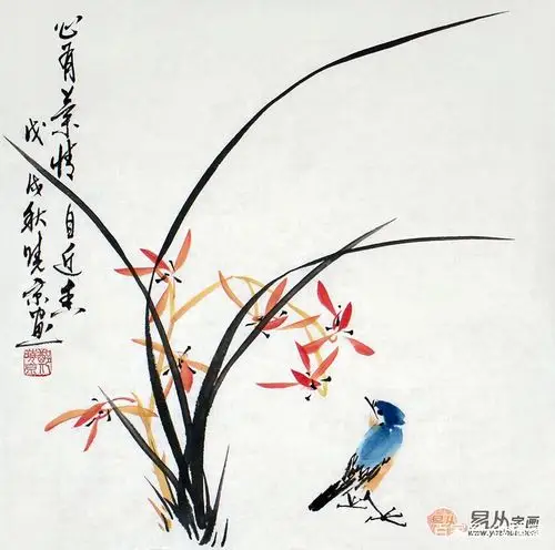 国画兰花,画家郑晓京写意兰花欣赏
