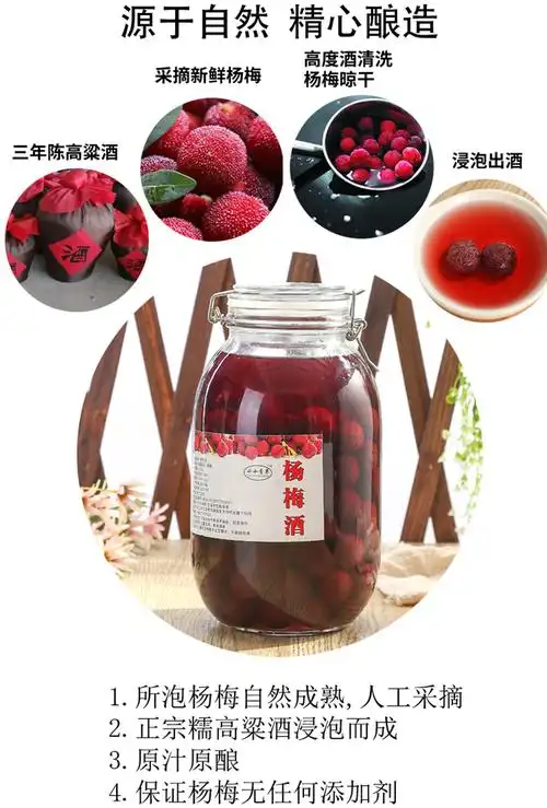 麦趣丰麦趣丰玻璃瓶装杨梅酒农家自酿特产梅子酒高度数果酒三年高粱酒