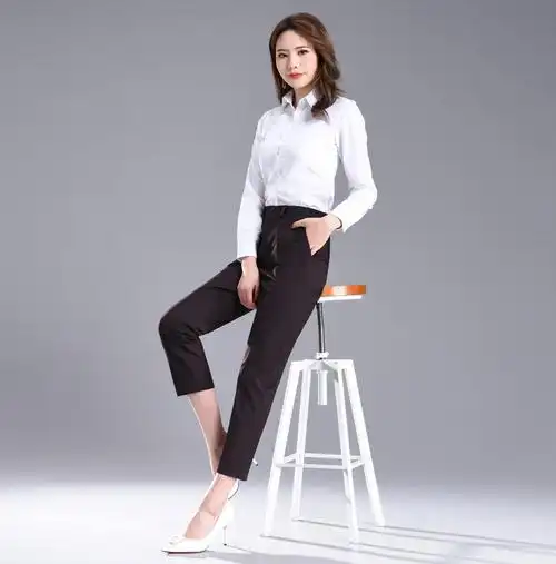 恒源祥22年冬装换新时尚女装咖啡色裤子招商银行女式西裤招行行服制服