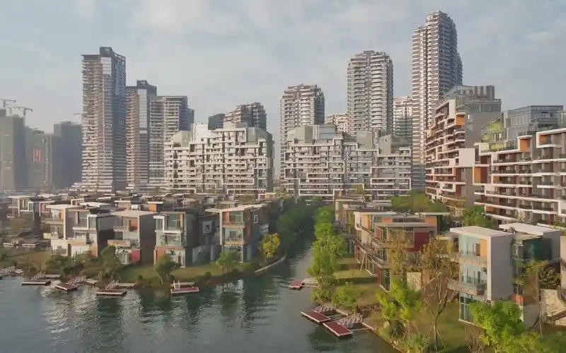 麓湖生态城早上的太阳