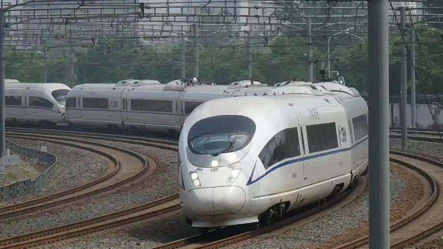 (老视频)重联crh380b通过翠林天桥