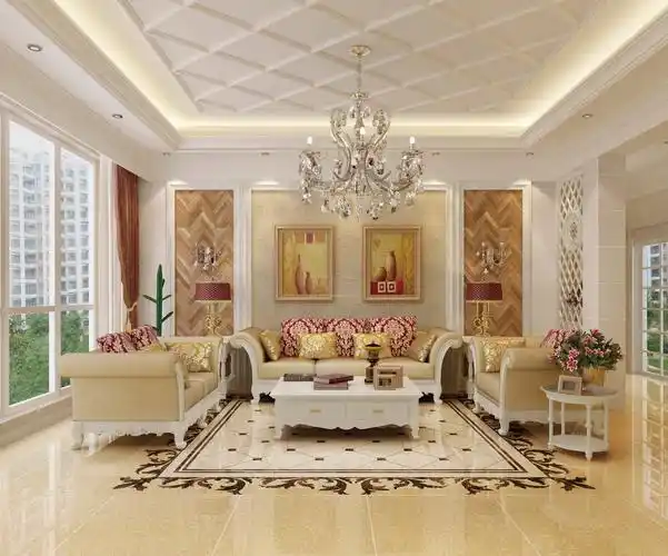 客厅墙壁地板砖拼花装修效果图客厅墙壁地板砖拼花设计案例图片蠢赏