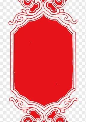 花纹边框 红色 装饰 中国风