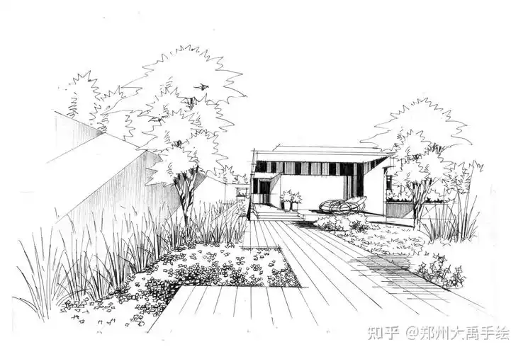 园林景观考研手绘效果图郑州大禹教育咨询有限公司 课程顾问郑州大禹