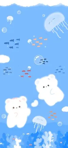 超可爱少女心小熊壁纸wb小熊奶桃