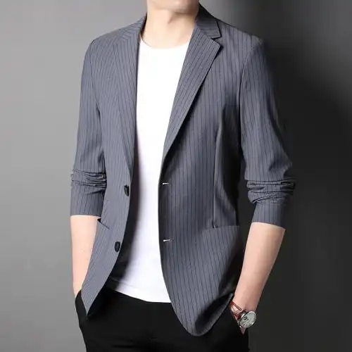 男士休闲西服新款上市时尚休闲帅气外套商务潮流上衣修身男装西服