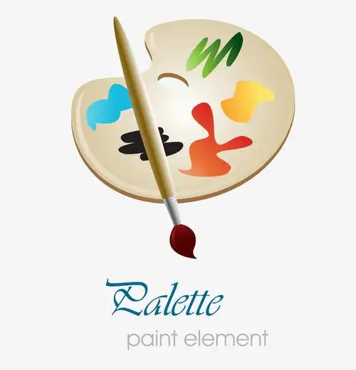 绘画标志设计矢量