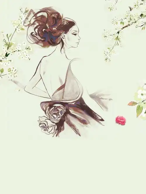 美容整形韩式半永久简约海报背景