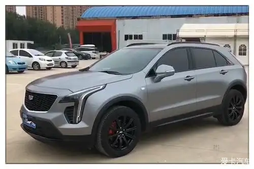 德州凯迪拉克xt4改色膜电光钛灰